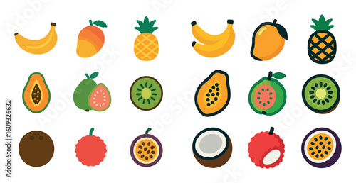 Tropical Fruit Icons