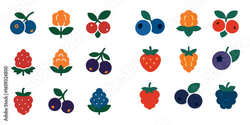 Colorful Berry Icons