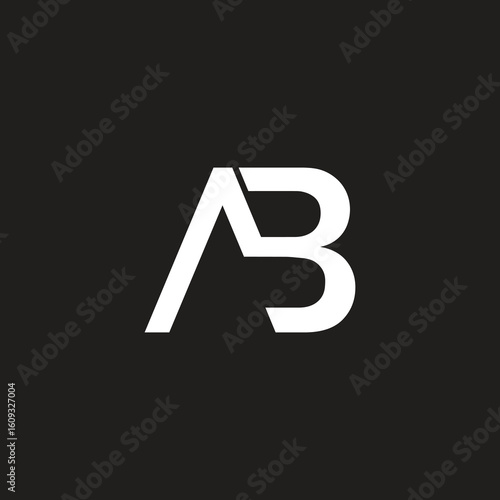 Letter BA or AB logo design branding vector template.