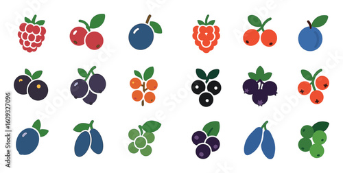 Colorful Berry Icons