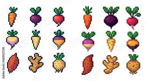 Pixel Vegetable Icons