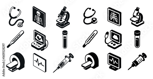 Isometric Medical Icons
