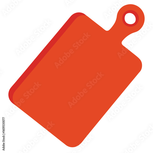 Wooden Cutting Board on White Background