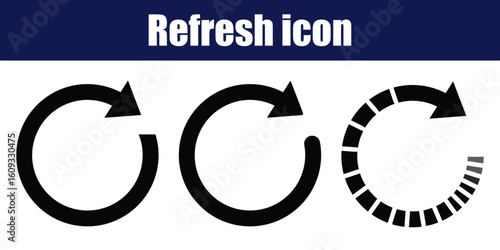 Three Animated Circular Arrows Representing Process And Progress. Three bold circular arrows animate sequentially to symbolize process rotation, progress, and synchronization.