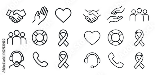 Minimalist Mental Health Icons