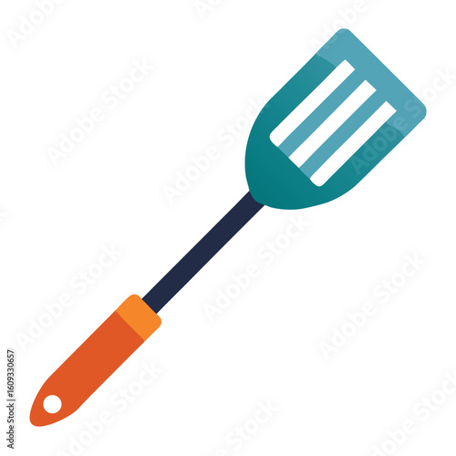 Fish Spatula Isolated Kitchen Utensil White Background