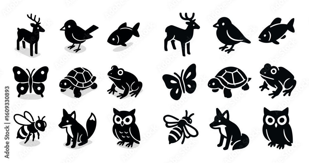 Fototapeta premium Ecology Icon Grid