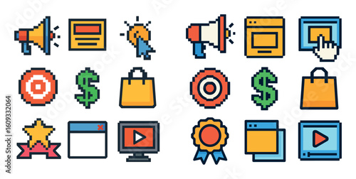 Pixel Art Social Icons