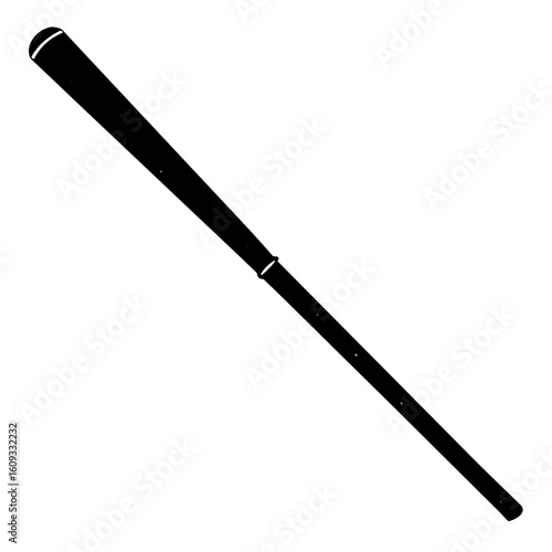 Simple black diagonal line with a subtle groove