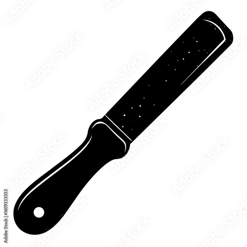 Black silhouette of diagonal cutting pliers on white background