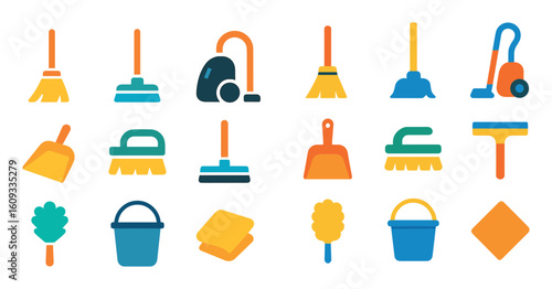 Colorful Cleaning Tools