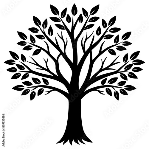 Tree-branch Icon Eco-Friendly AI Vector Graphic for Nature and Environment Celebrations