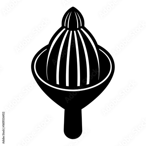 Black silhouette of a citrus juicer