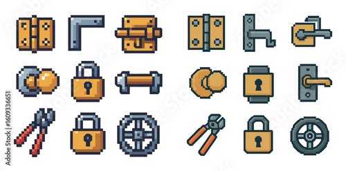 Colorful Pixel Tool Icons