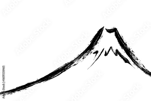 墨絵風富士山