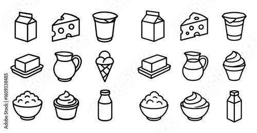 Dairy Icons Grid