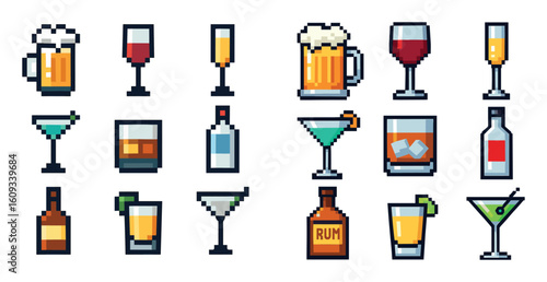 Pixel Art Drinks