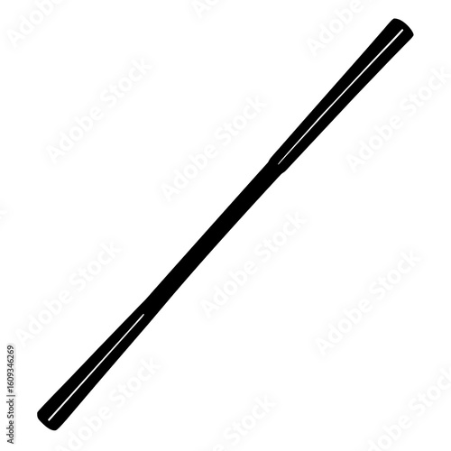 Simple black diagonal line with a subtle groove