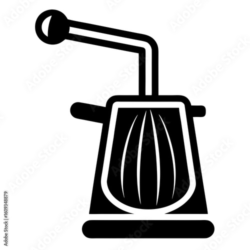 Icon of a manual citrus juicer with a handle and spout