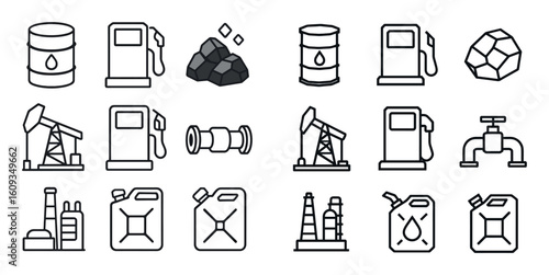 Fossil Energy Icons