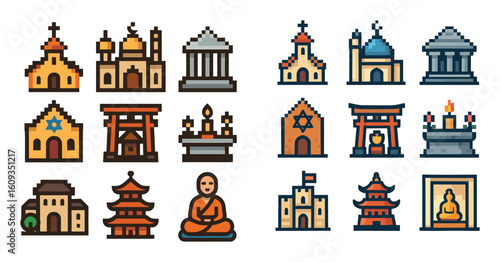 Pixel Spirituality Icons
