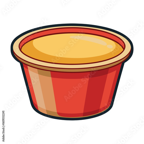Small Ramekin Cup on White Background