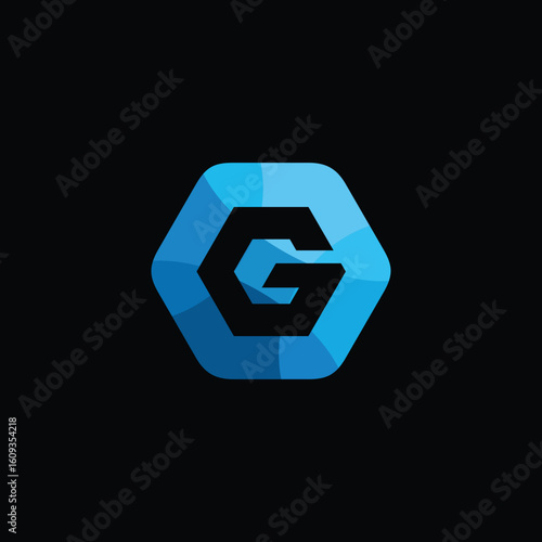 Hexagon Letter G Logo Design Vector Template