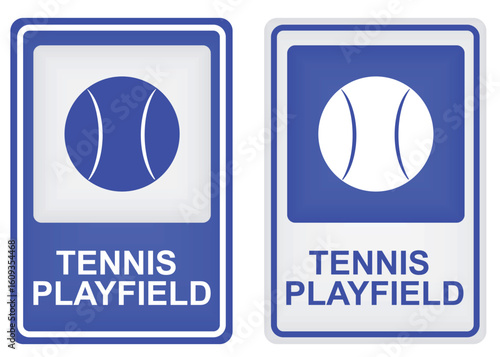 Tennis  playfield sign. vector illustration