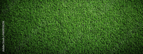 Intense green turf background banner