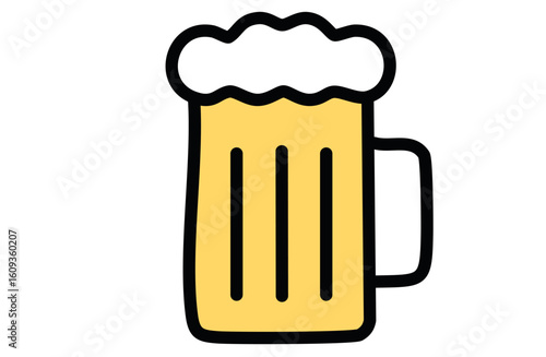泡の乗ったビールジョッキのアイコン