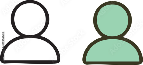 User Profile Account Icon Vector Set.