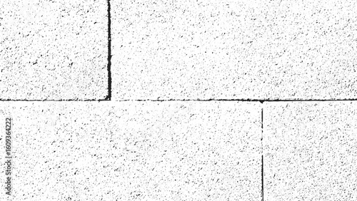 Grunge Cement Block Wall Texture Background, Seamless Concrete Brick Pattern in Black and White, Vector Distressed Wall Surface Texture, Urban Grunge Brick Wall Texture Template