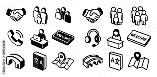 Emigration Support Icons