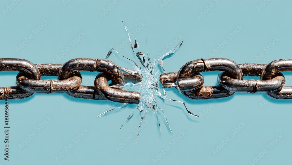 custom made wallpaper toronto digitalBroken chain against a pastel background