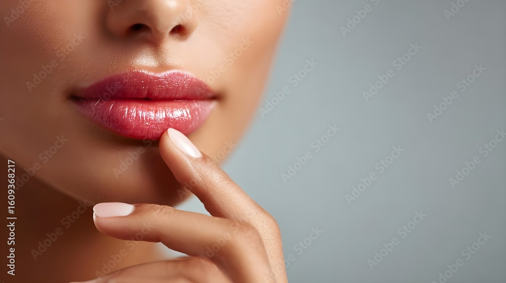 Fototapeta premium Elegant Lip Care Tips for Perfectly Smooth Lips