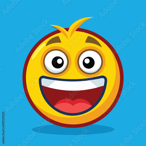 Devil emoji icon with red horns showing evil expression and smiling