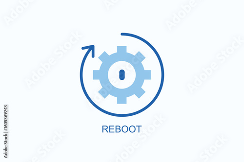 Reboot Icon Or Logo Isolated Vector Illustration