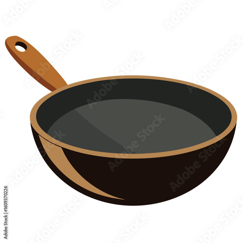 frying pan isolated on white