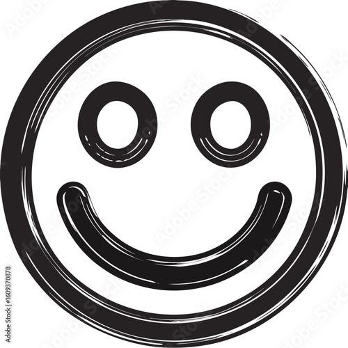 Cheerful blue character smiling and winking on orange background