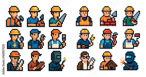 Construction Professions Icons