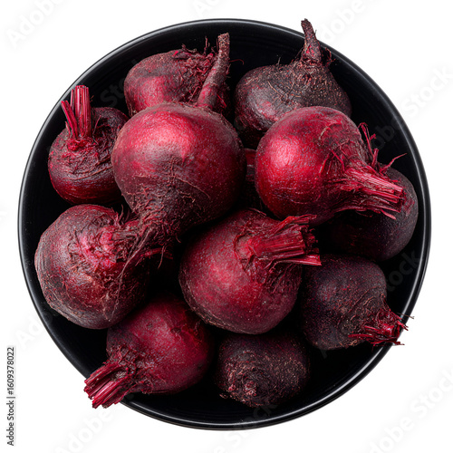 Beetroots in a Black Bowl Fresh Harvest