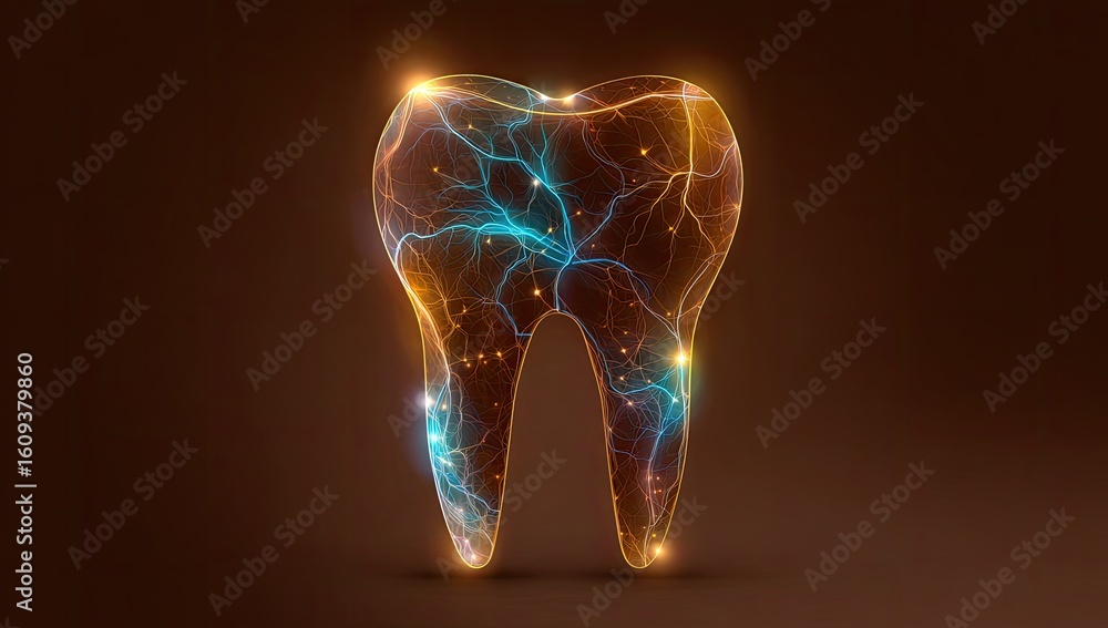 custom made wallpaper toronto digitalA glowing, abstract tooth image