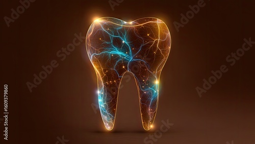 Wallpaper Mural A glowing, abstract tooth image Torontodigital.ca