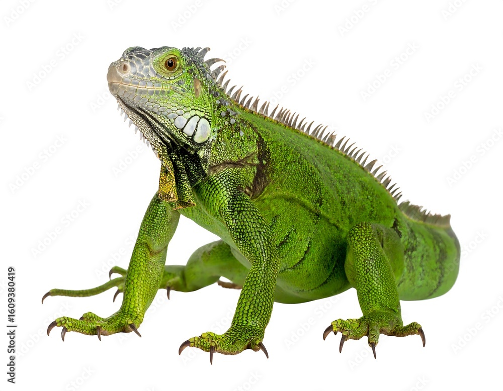 Obraz premium Green Iguana in Profile