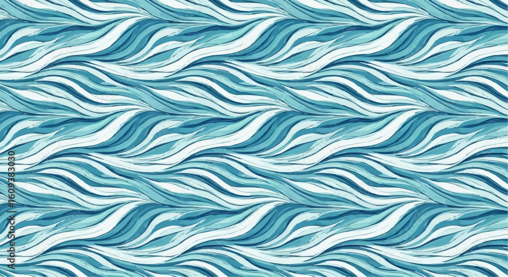 Obraz premium Blue Water Flow Pattern – Abstract Ocean Wave Texture