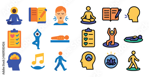 Mindfulness Icons Grid