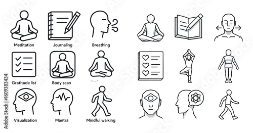 Mindfulness Icon Grid