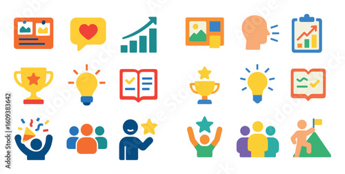 Colorful Self-Improvement Icons