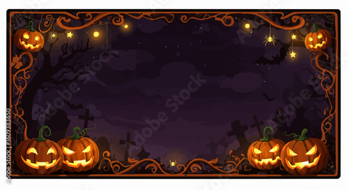 Halloween Night Background – Spooky Haunted Scene Illustration