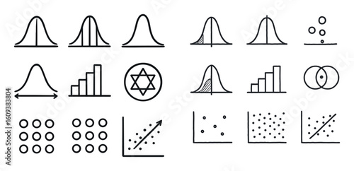 Mathematics Icons Grid